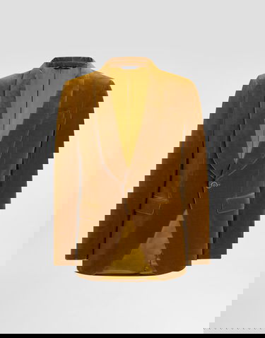 Takki Dolce & Gabbana Velvet Single-breasted Jacket Ruskea | G2UO6TFUWCUA0886, 0