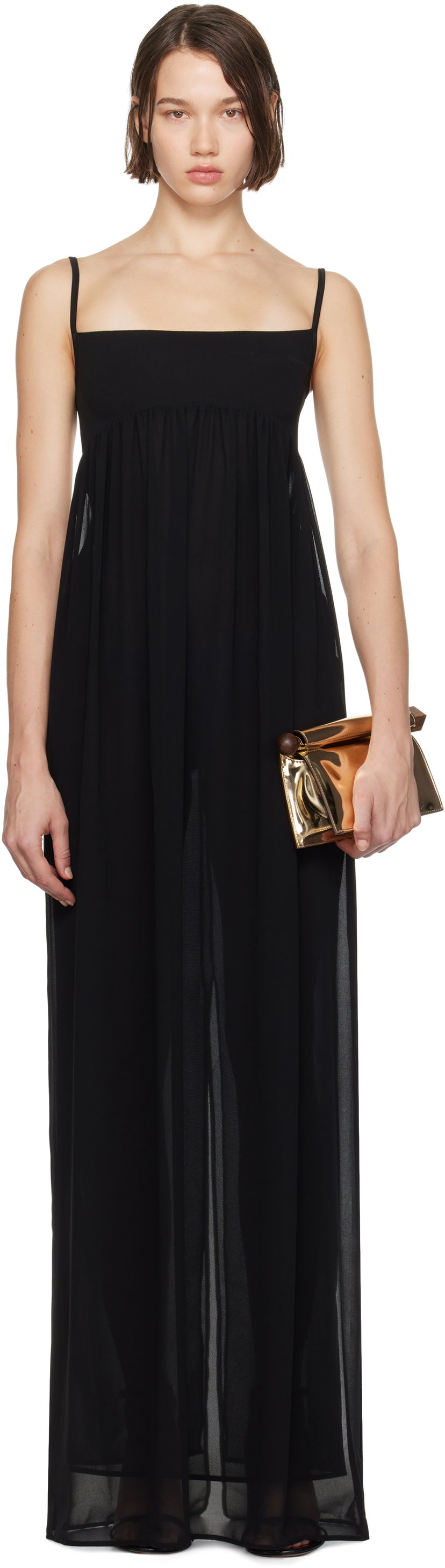 Mekko Jacquemus Maxi Dress Musta | 24H243DR184-1555