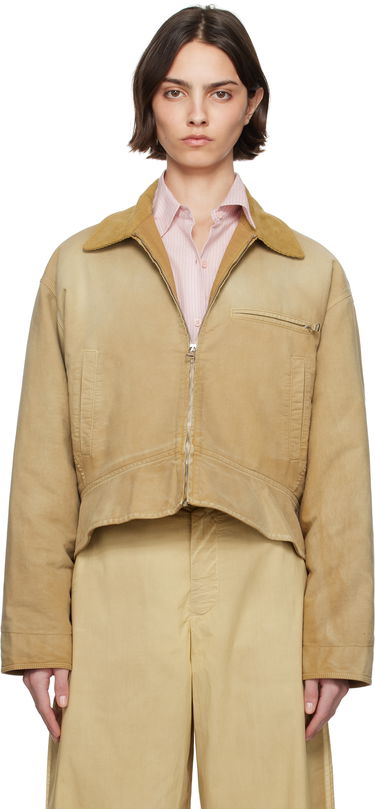 Bomber-takki JW Anderson JW Anderson Curved Hem Workwear Jacket Beige | JK0380-PG1759, 0
