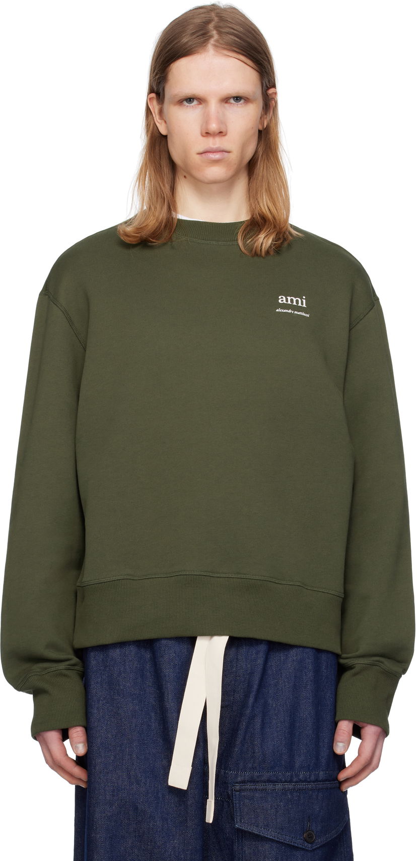 Villapaita AMI AMI Paris Cotton Sweatshirt Vihreä | HSW048.JE0120