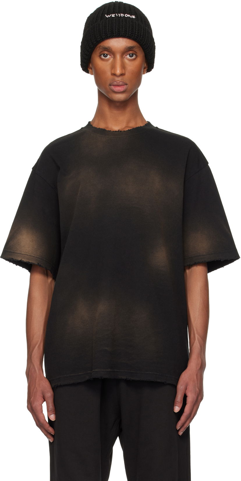 T-paita We11done We11done Standard Logo Washed T-Shirt Musta | WD-TT3-24-726-U-BK