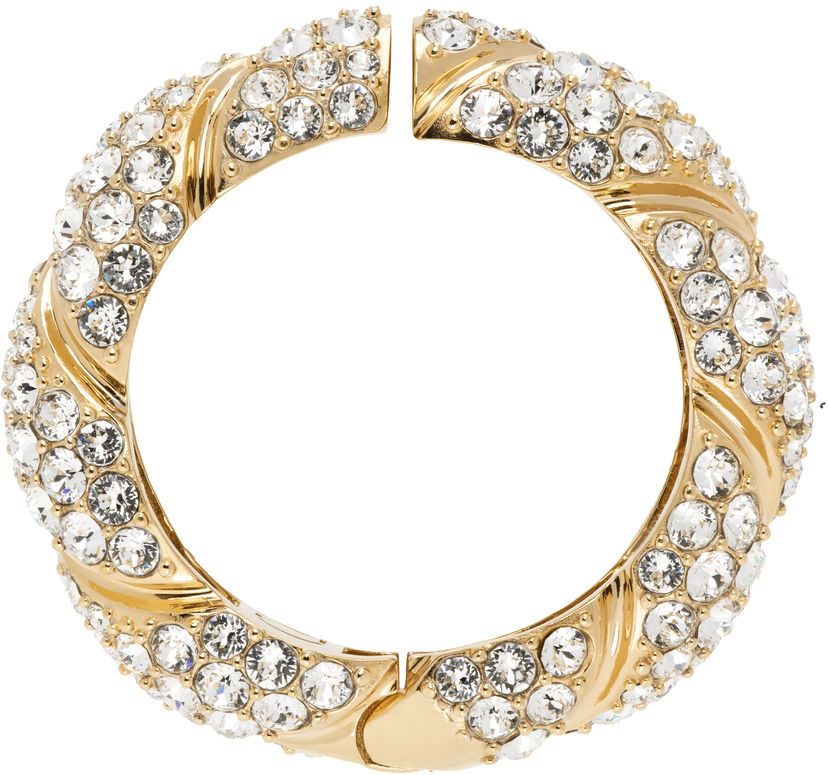 Rannerengas Valentino Valentino Garavani Small Big Mono Crystal-Embellished Clip-on Earring Metallinen | 6W0J0Y96YCW