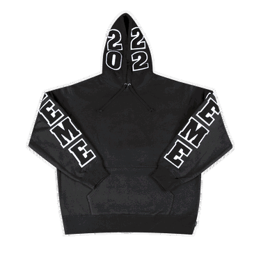 Huppari Supreme Team Chenille Hooded Sweatshirt Musta | SS22SW5 BLACK, 0