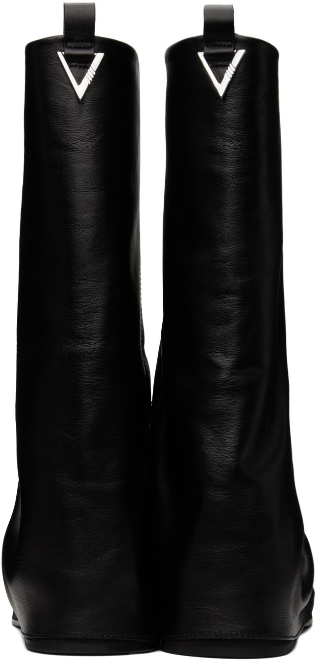 Vaatteet The Attico Attico Robin Slouch Leather Combat Boots Musta | 241WS798 L019, 1