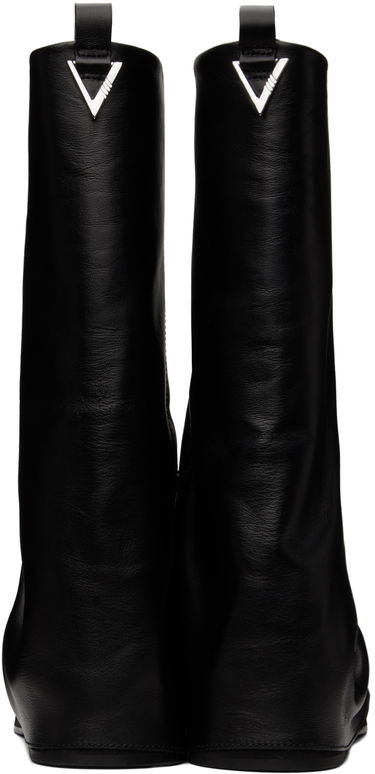 Vaatteet The Attico Attico Robin Slouch Leather Combat Boots Musta | 241WS798 L019, 1
