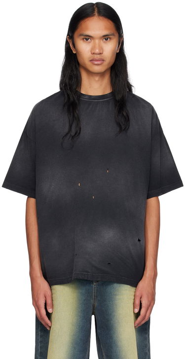 T-paita We11done Distressed T-Shirt Musta | WD-TT2-24-742-U-BK, 0