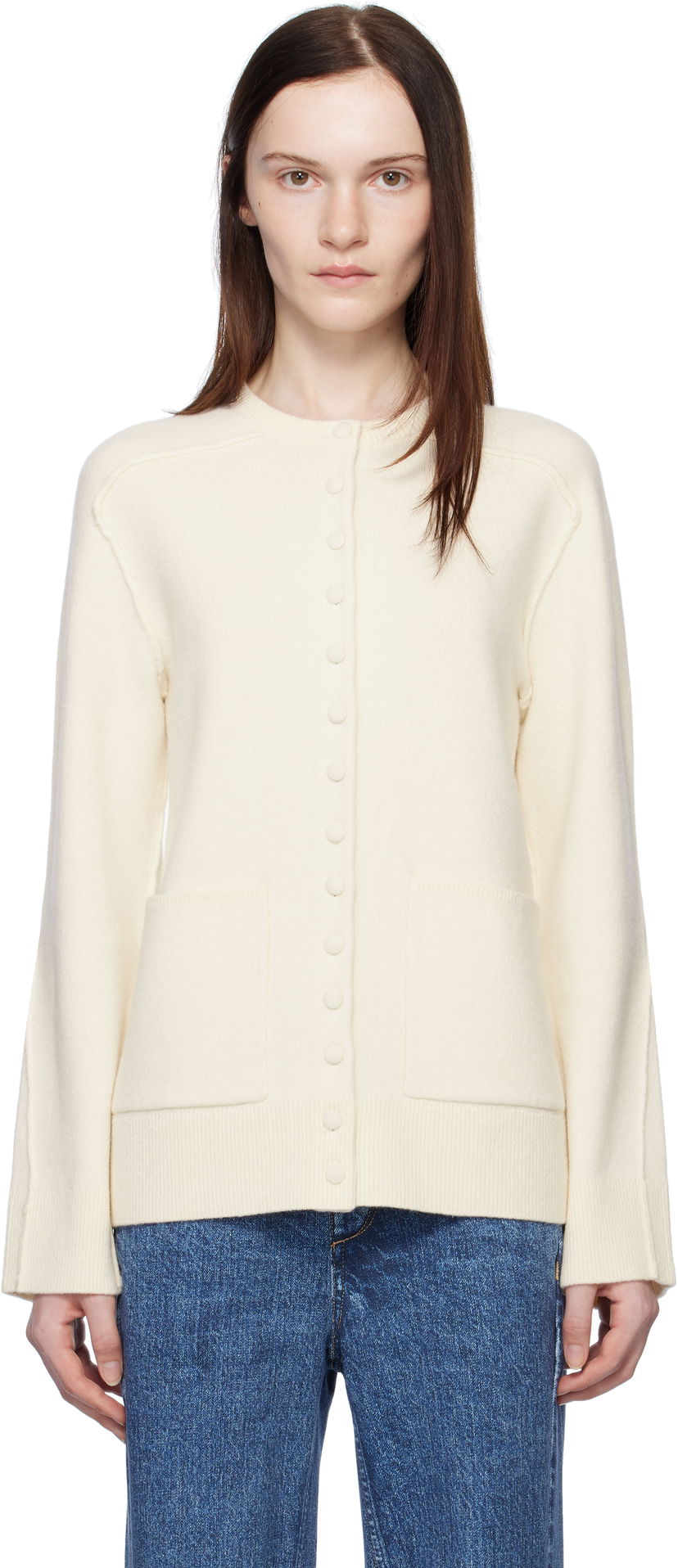 Villapaita rag & bone rag & bone Bridget Lady Cardigan Valkoinen | WAS24H033MM33