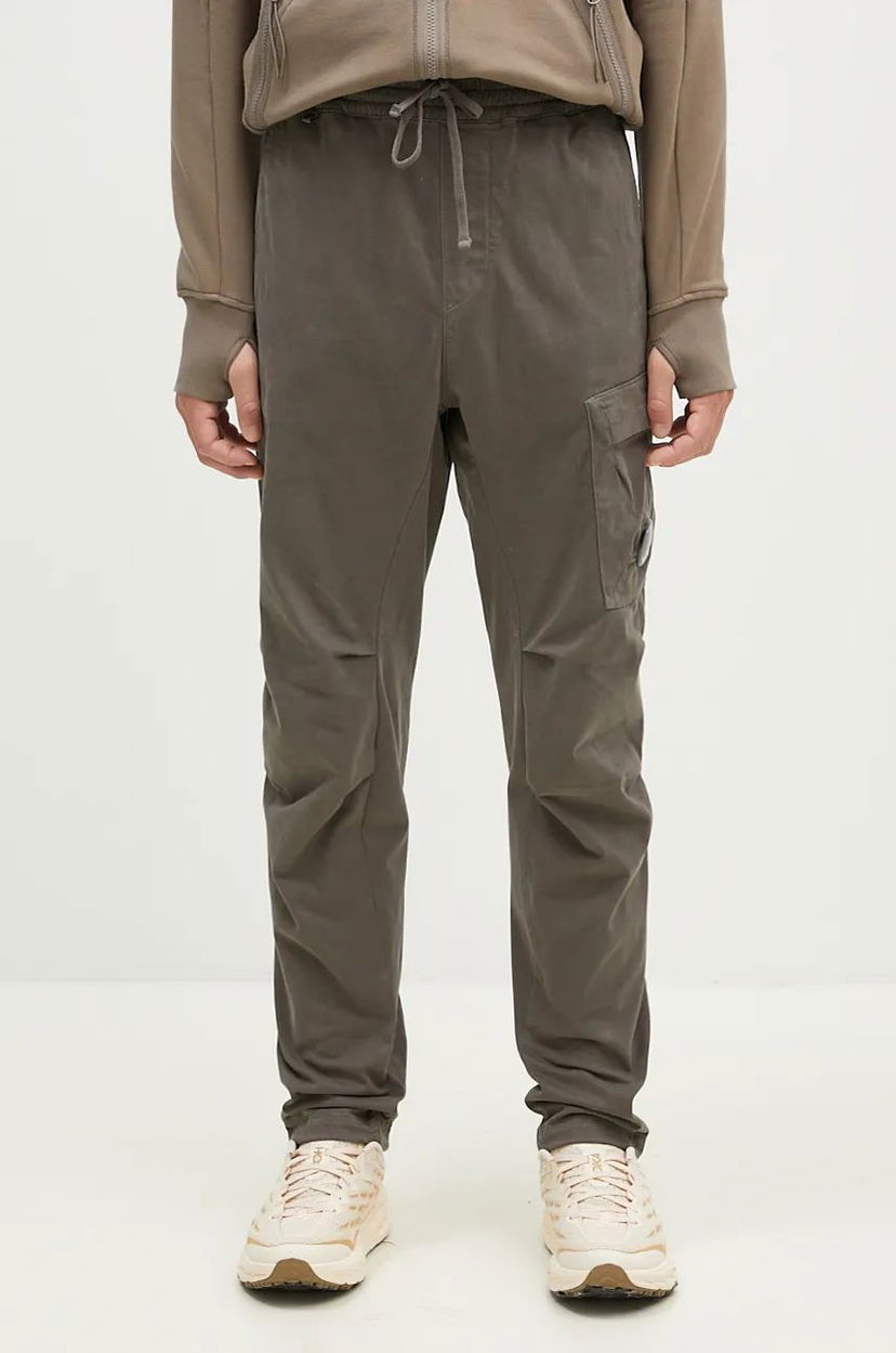 Cargo housut C.P. Company Stretch Sateen Ergonomic Lens Cargo Pants Vihreä | 17CMPA180A005529G