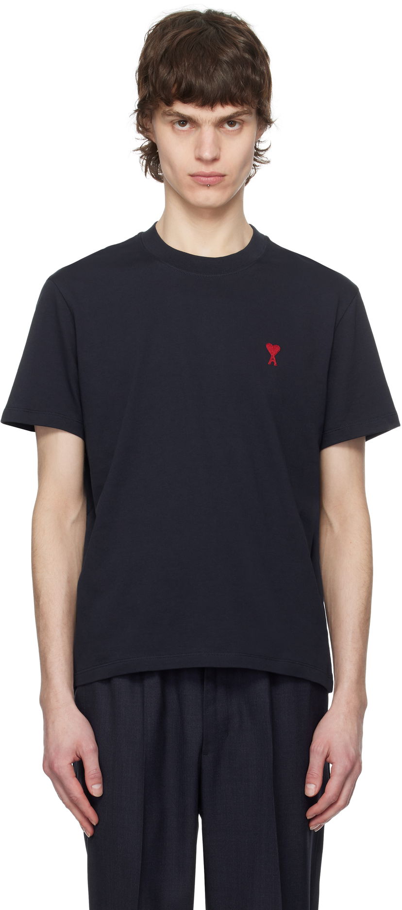 T-paita AMI AMI Paris Ami de Coeur Cotton T-Shirt Tummansininen | BFUTS035.724