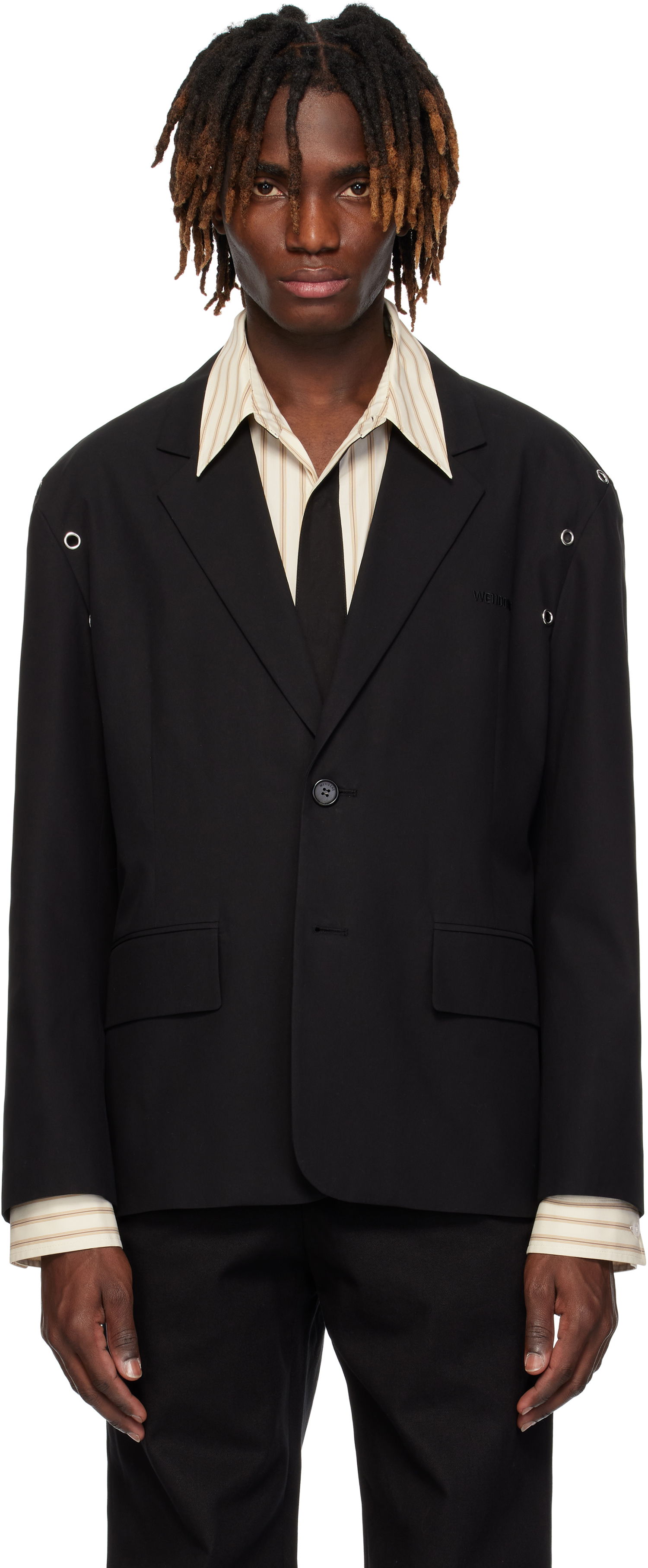 Takki We11done We11done Eyelet Blazer Musta | WD-JK0-25-025-U-BK, 0
