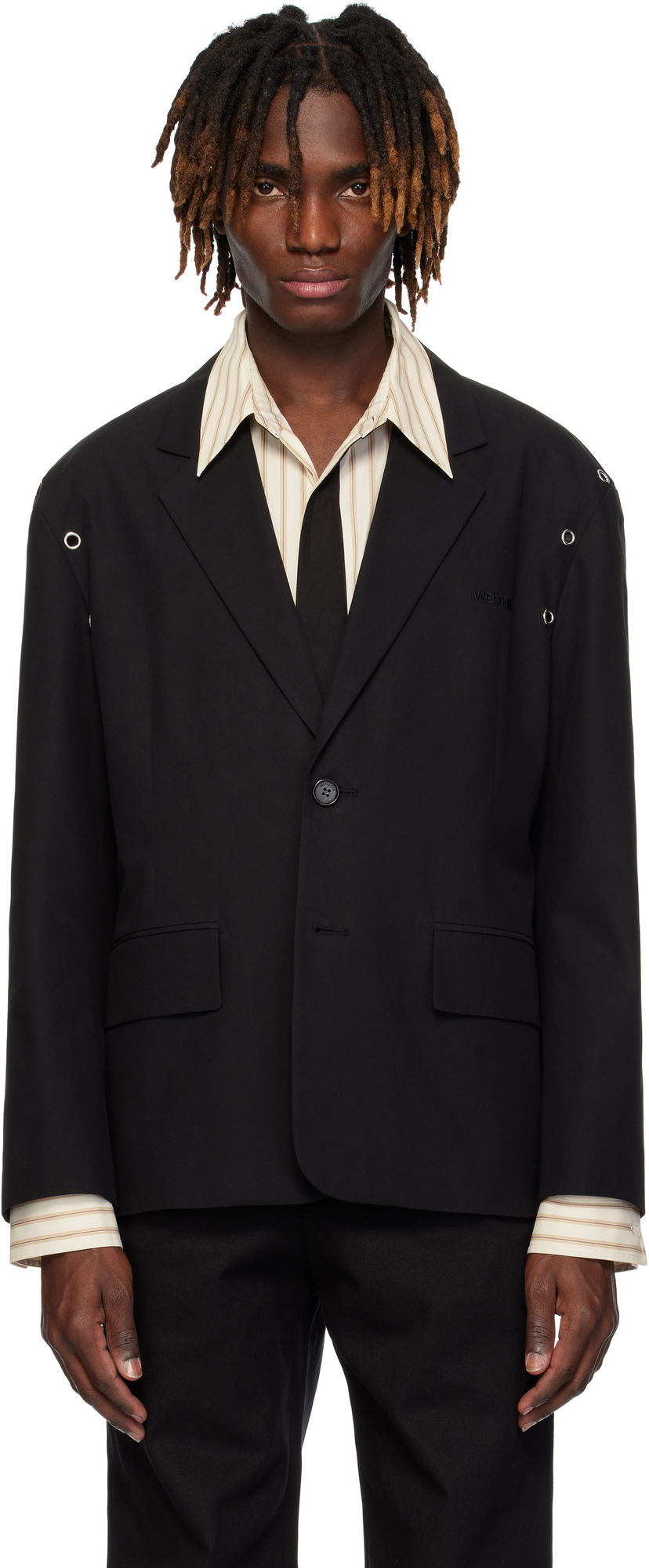 Takki We11done We11done Eyelet Blazer Musta | WD-JK0-25-025-U-BK