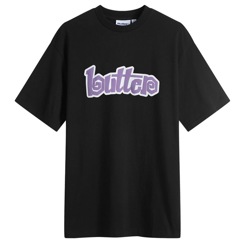 T-paita Butter Goods Swirl Graphic T-Shirt Black Musta | BGQ4240029-BLK