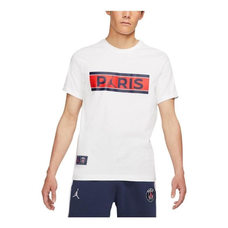 T-paita Jordan Paris Saint-Germain x Jordan Wordmark Short Sleeve T-Shirt Valkoinen | DB6511-100