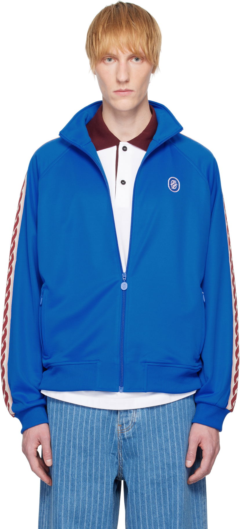 Tuulitakki Drôle de Monsieur Drole De Monsieur 'Le Track Jacket Tresse' Track Jacket Sininen | G-SJ007-PL135-BE