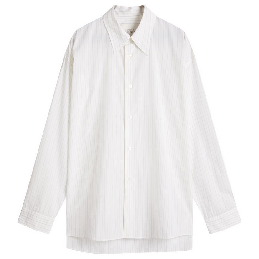 Paita Studio Nicholson Studio Nicholson Boxy French Placket Shirt, Size Large Valkoinen | LOCHESNM-1164-ECB