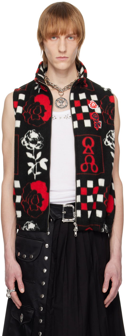 Liivi Chopova Lowena Print Fleece Vest Musta | 4042M