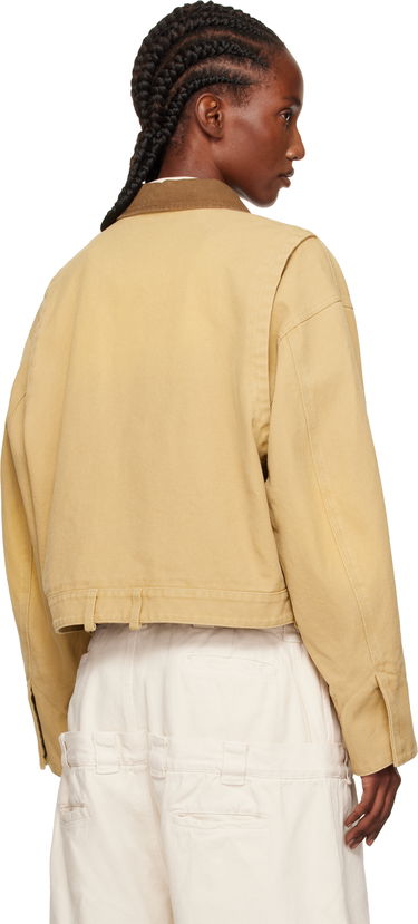 Takki We11done We11done Washed Work Cropped Jacket Beige | WD-JK2-25-008-W-BG, 2