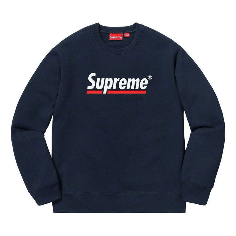 Villapaita Supreme Underline Crewneck Sweatshirt Sininen | SUP-SS20-353