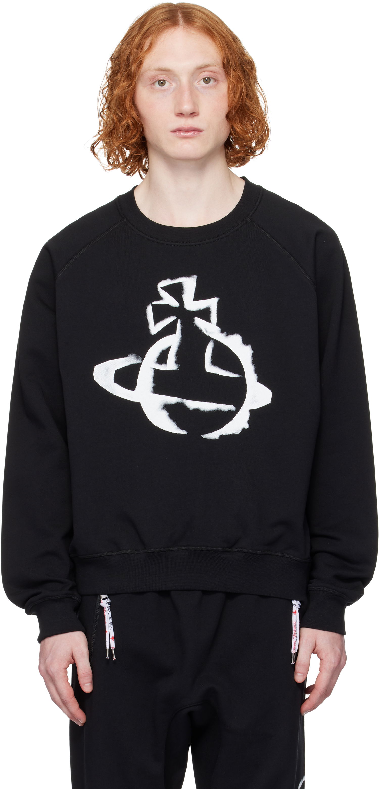 Villapaita Vivienne Westwood Vivienne Westwood Stencil Orb Raglan Sweatshirt Musta | 3I01000Z-J006O-, 0