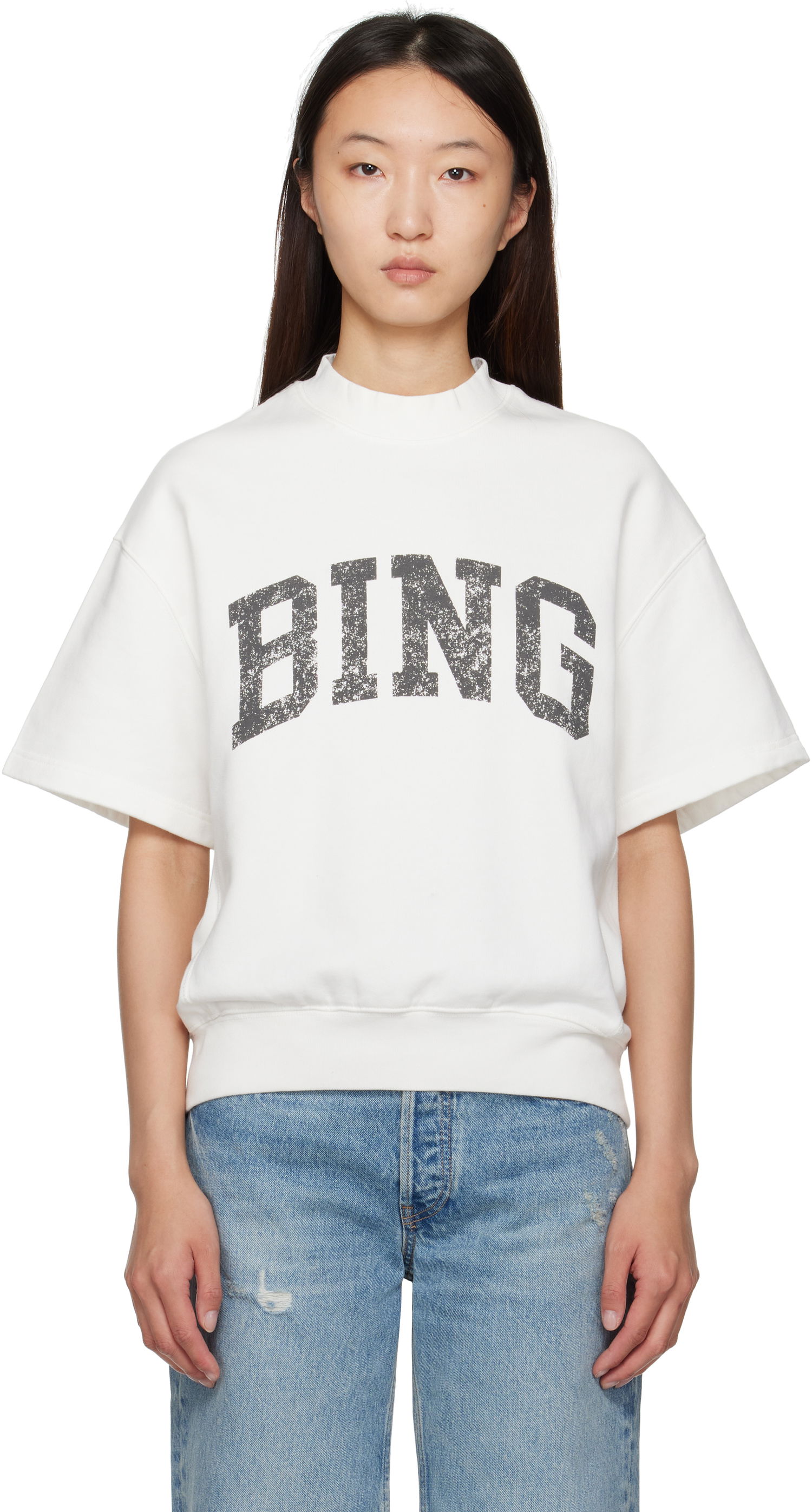 Huppari Anine Bing ANINE BING Jay 'Bing' Sweatshirt Valkoinen | A-08-11002-OFW1, 0