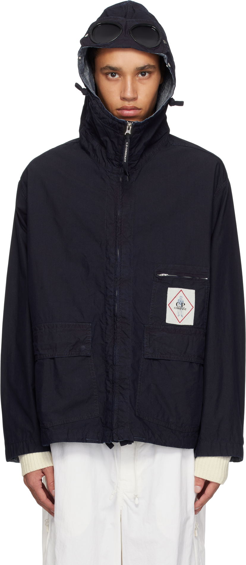 Tuulitakki C.P. Company C.P. Company 50 Fili Goggle Hooded Jacket Tummansininen | 18CMOW154A-110288W