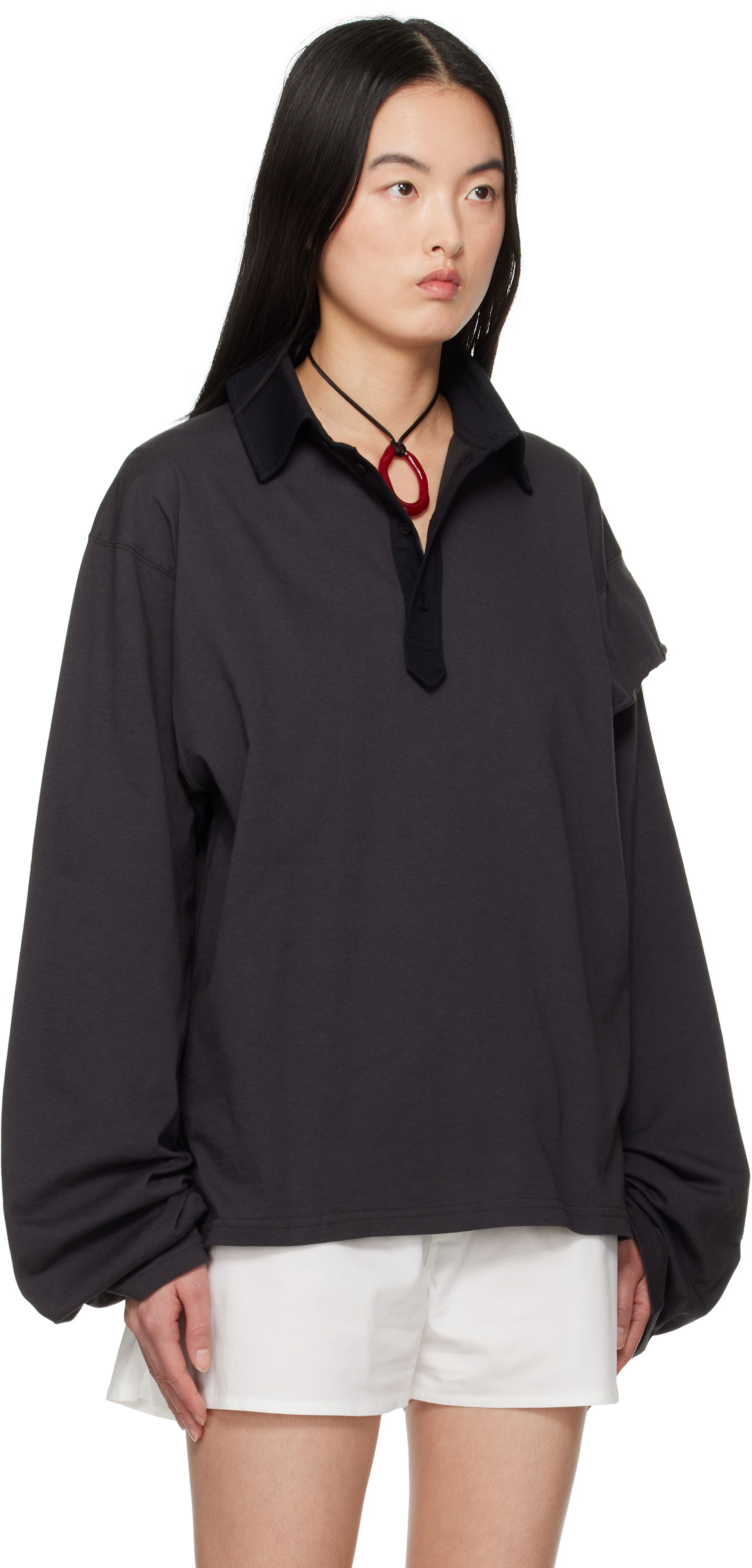 Poolopaita Ottolinger Ottolinger Long Sleeve Polo Musta | 11510291501, 1