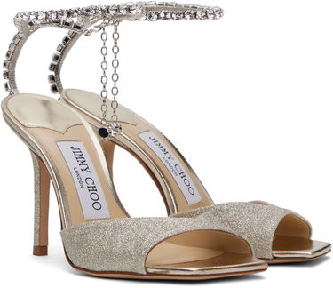 Kengänhoito Jimmy Choo Jimmy Choo Saeda 100 Heeled Sandals Metallinen | SAEDA SANDAL 100, 3
