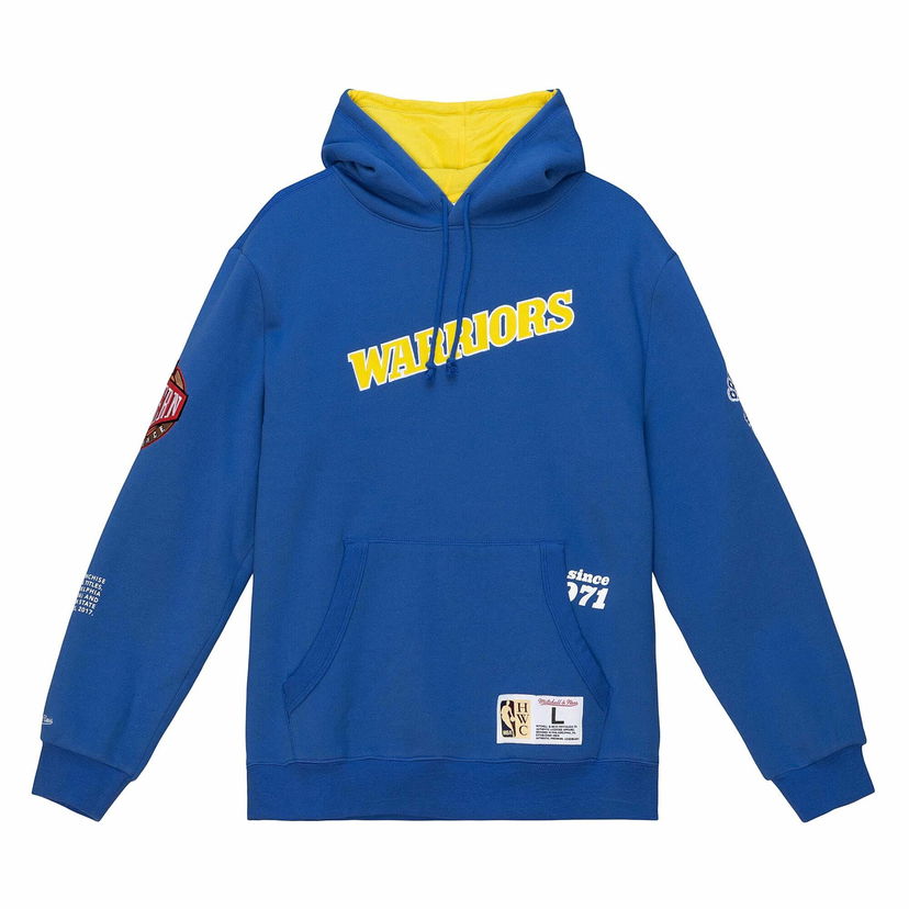 Huppari Mitchell & Ness NBA Golden State Warriors Team Origins Fleece Hoodie Tummansininen | FPHD4849-GSWYYPPPROYA