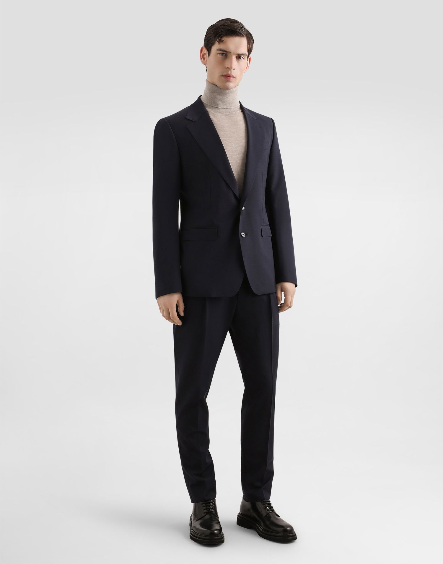 Housut Dolce & Gabbana Dolce & Gabbana Wool Blend Pleated Trousers Tummansininen | GV4EETGJ777B3681, 1