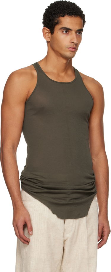 Tankkitoppi Rick Owens Concordians Basic Rib Tank Top Ruskea | RU02E1150 MR, 4