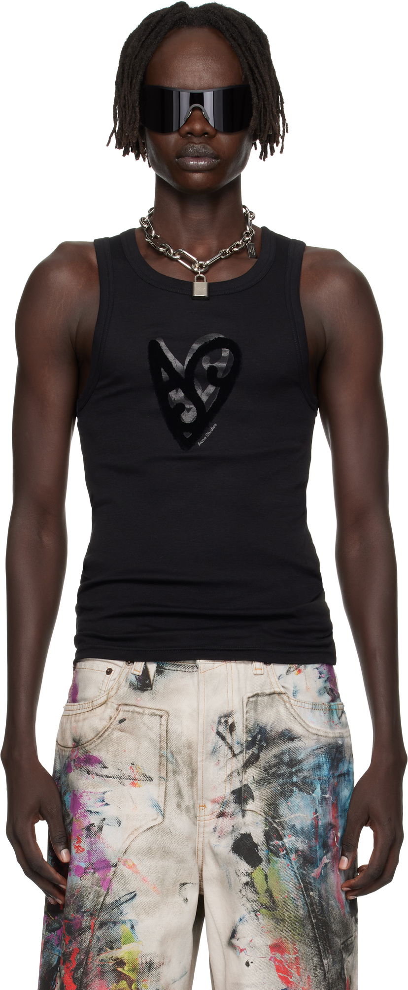 Tankkitoppi Acne Studios Acne Studios Logo Tank Top Musta | CL0358-
