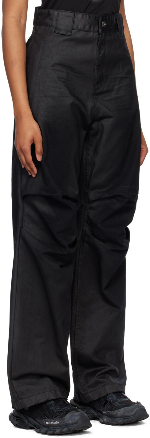 Cargo housut We11done We11done Tuck Straight Leg Jeans Musta | WD-DP1-23-383-W-BK, 1
