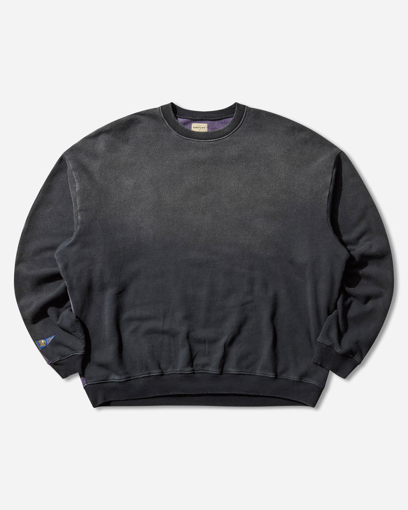 Huppari KAPITAL Sweat Knit 2Tones Remake Big Sweatshirt Musta | EK-1139LCA BLKXPURPLE