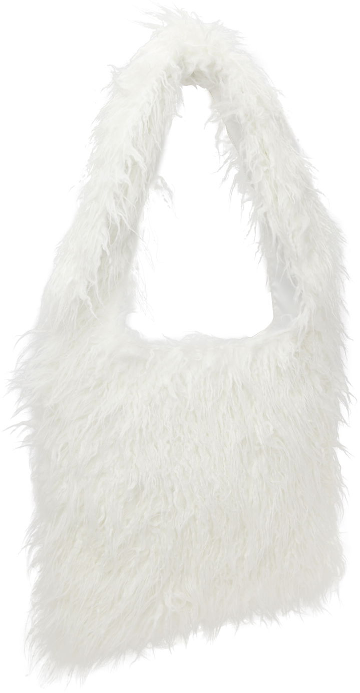 Olkalaukku We11done We11done Faux-Fur Shoulder Bag Valkoinen | WD-AB3-22-473-U-WH, 1