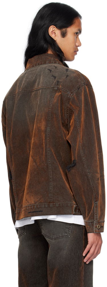 Takki We11done We11done Distressed Denim Jacket Ruskea | WD-DJ2-24-399-M-BK, 2