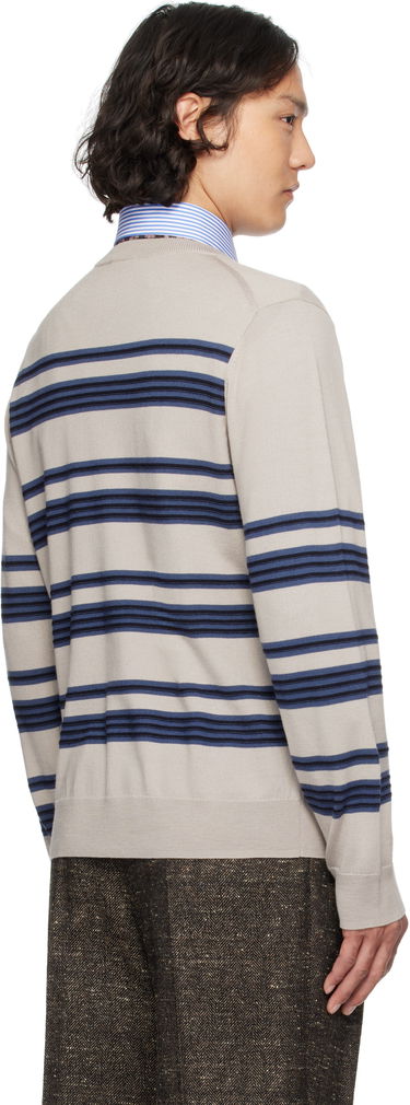 Villapaita Paul Smith PS Paul Smith Raised Stripe Merino Wool Sweater Beige | M2R-307Z-P22297-61, 2