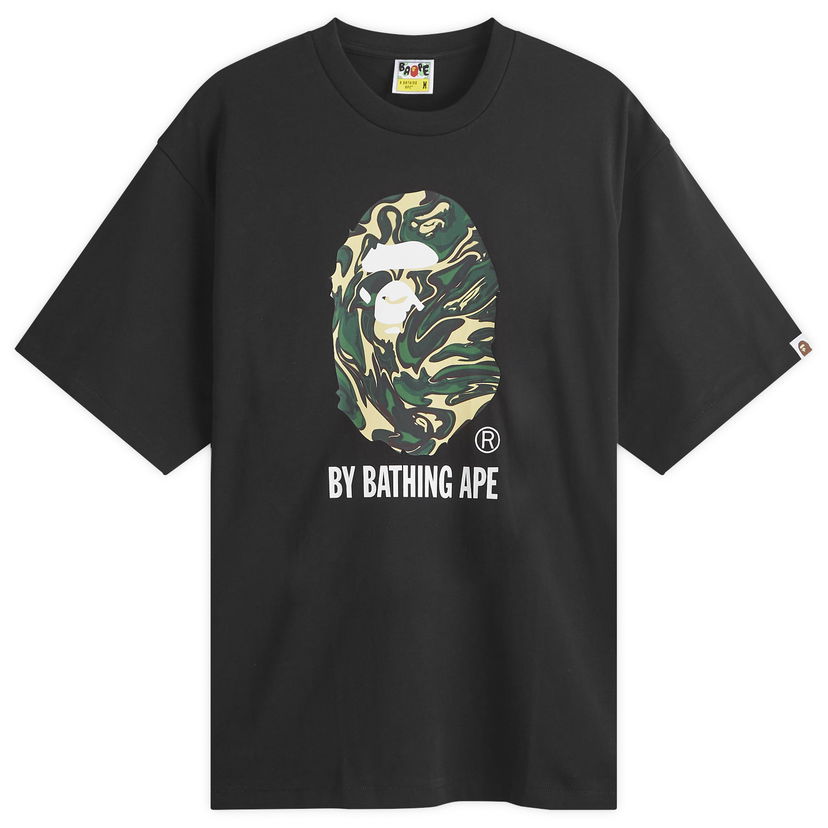 T-paita BAPE Marbling Camo by Bathing Ape T-Shirt Musta | 001TEK801323M-BLK