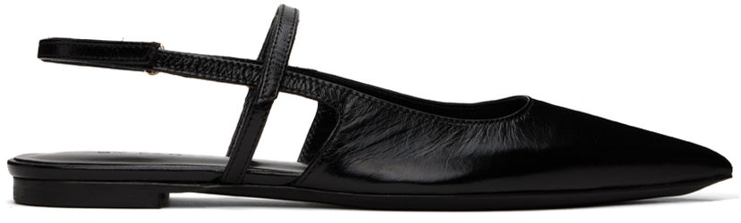Vaatteet BY FAR BY FAR Jess Slingback Ballerina Flats Musta | 22SSJESFBLGLS