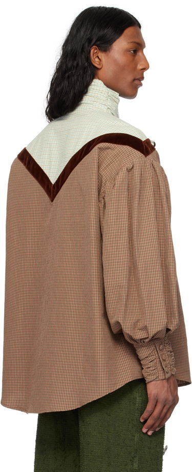 Paita Chopova Lowena Chopova Lowena Atwixt Gingham Buckle Shirt Ruskea | 2283, 2