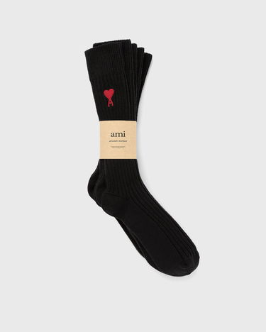 Sukat AMI 3 Pack A Heart Ribbed Socks Musta | USC003-379-001, 3
