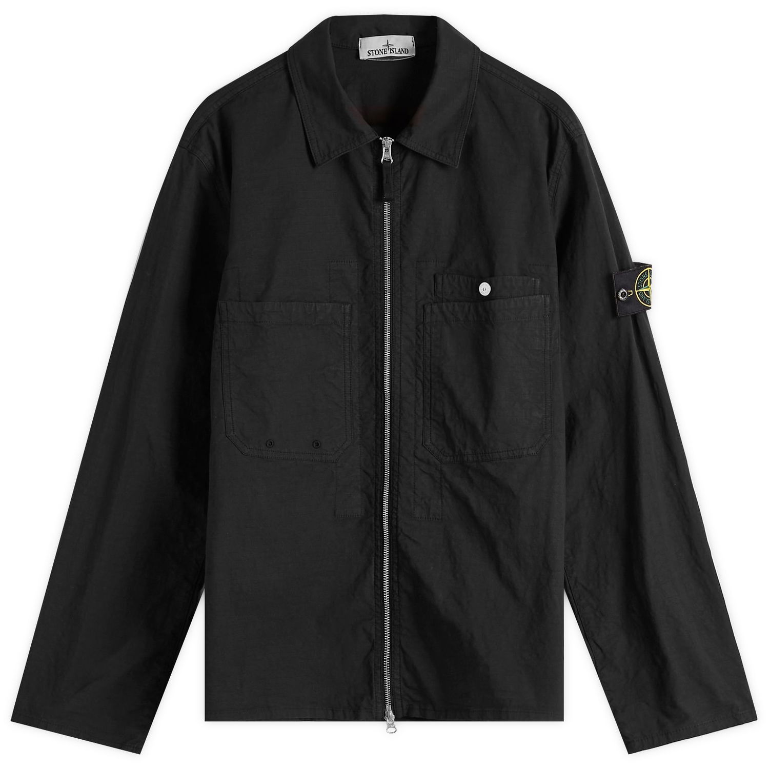Tuulitakki Stone Island Stretch Ripstop-TC Shirt Jacket, Size Large Musta | K1S151200012-V0029, 1