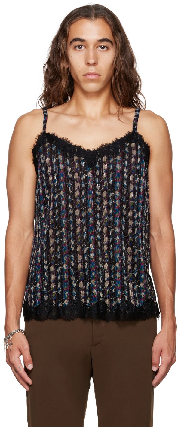 Tankkitoppi Anna Sui Anna Sui Floral Lace-Trim Tank Top Monivärinen | M622D20