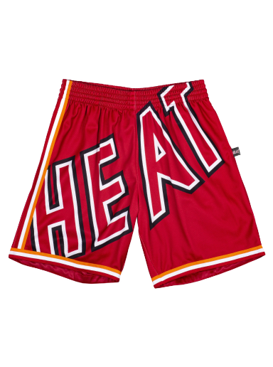 Shortsit Mitchell & Ness Blown Out Fashion Shorts Miami Heat Punainen | SHORBW19147-MHERED1