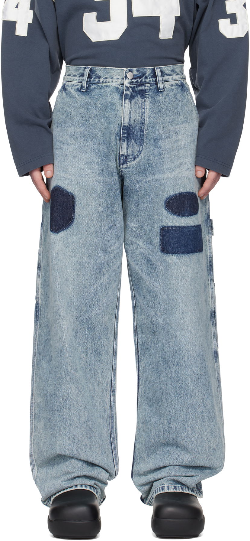 Jeans Ambush Denim Work Jeans With Patch Sininen | BMYB004F24DEN0024400