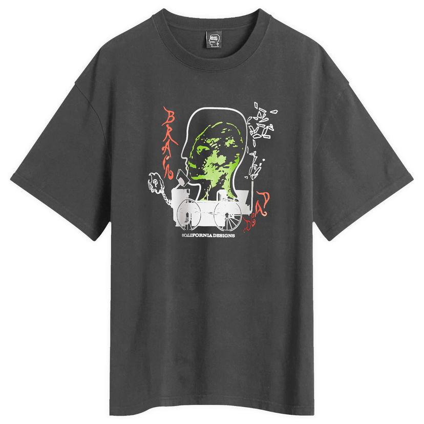 T-paita Brain Dead Brain Dead Alien Tractor Graphic Tee, Size Large Musta | BDS25T0O0044-BLK