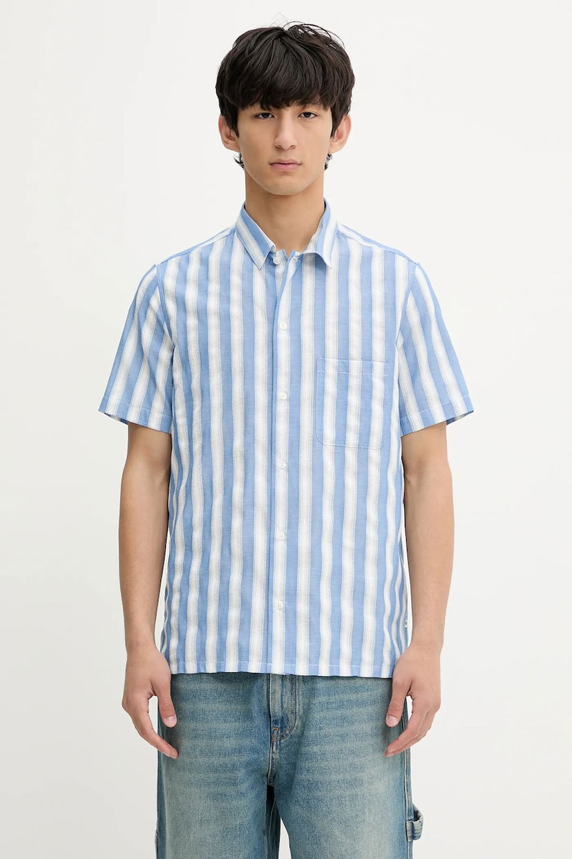 Paita Samsoe Samsoe Samsoe Samsoe Saavan Regular Fit Classic Collar Shirt Sininen | M25200042