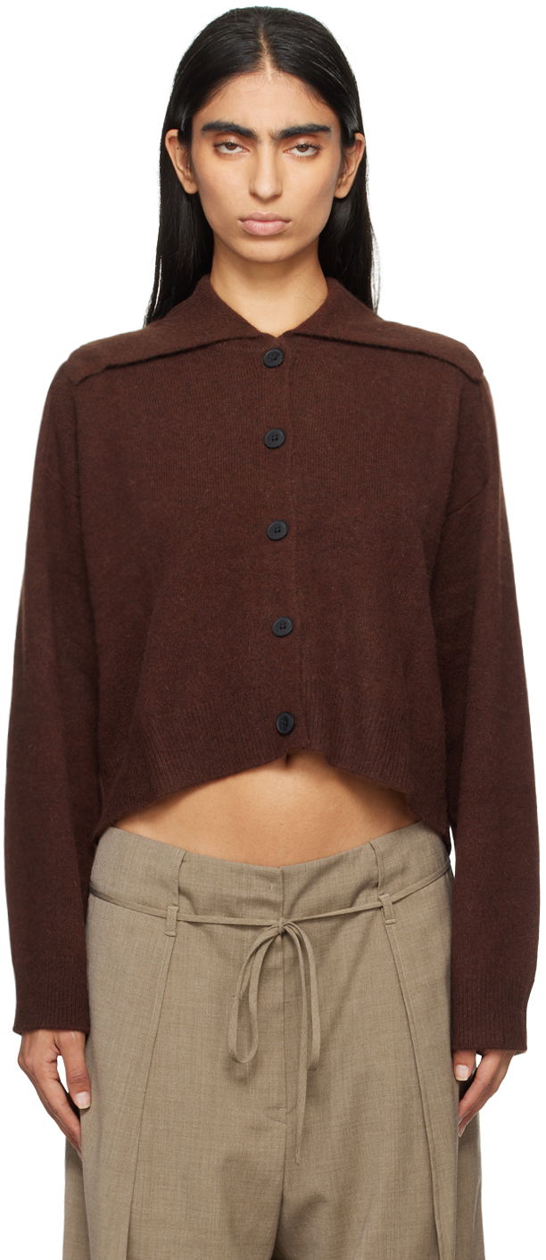 Villapaita Loulou de Saison Loulou de Saison Sao Cropped Cardigan Ruskea | SAO