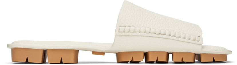 Tennarit ja kengät Bottega Veneta Bottega Veneta Shore Leather Sandals Valkoinen | 796653 V3XP0 2916