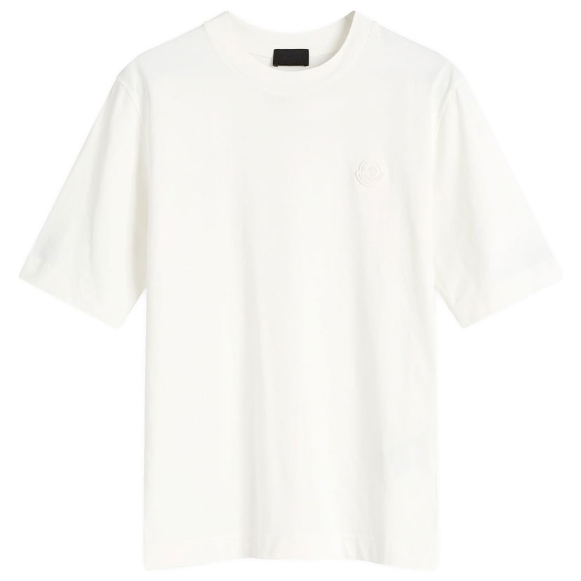 T-paita Moncler Moncler Logo Short Sleeve T-Shirt, Size Large Valkoinen | 8C000-05-89A17-034