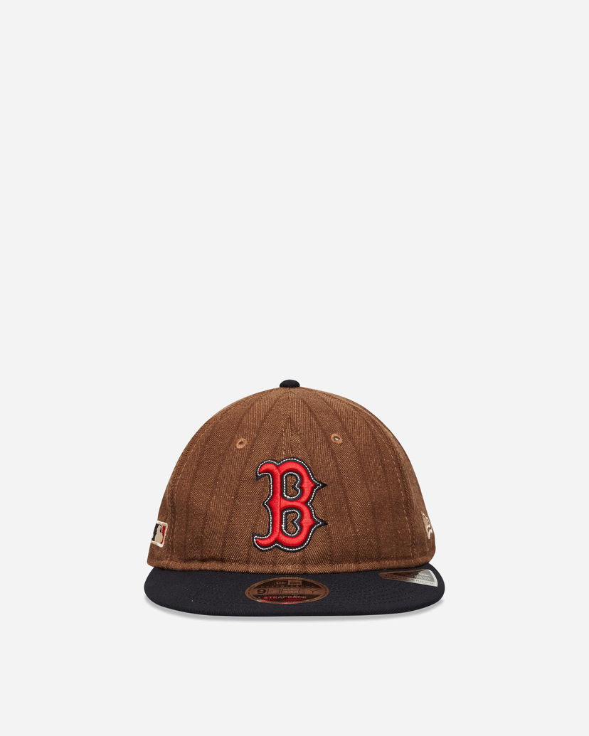 Korkki New Era Boston Red Sox Three Looms x MLB Wool Pinstripe 9FIFTY Cap Ruskea | IY70 TAN